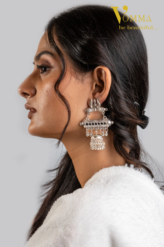 Vomma Trishul inspired Jhumka with Ghungroo