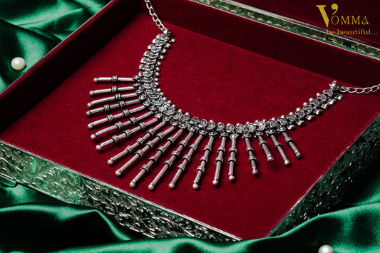 Oxidised Short Necklace