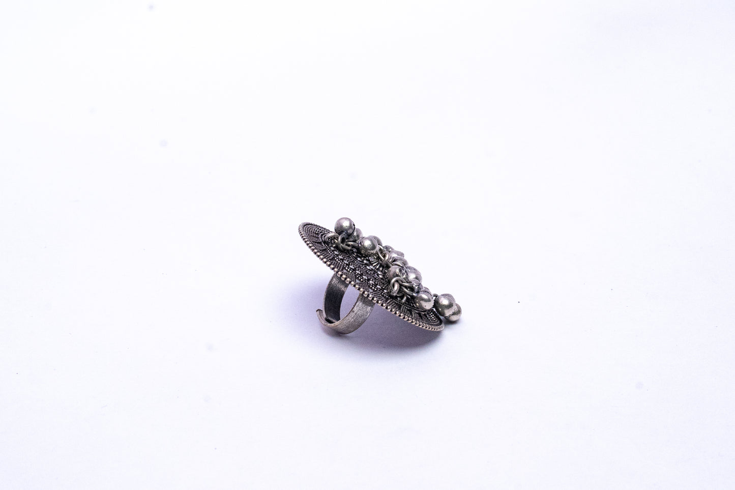 Oxidised circular Ring