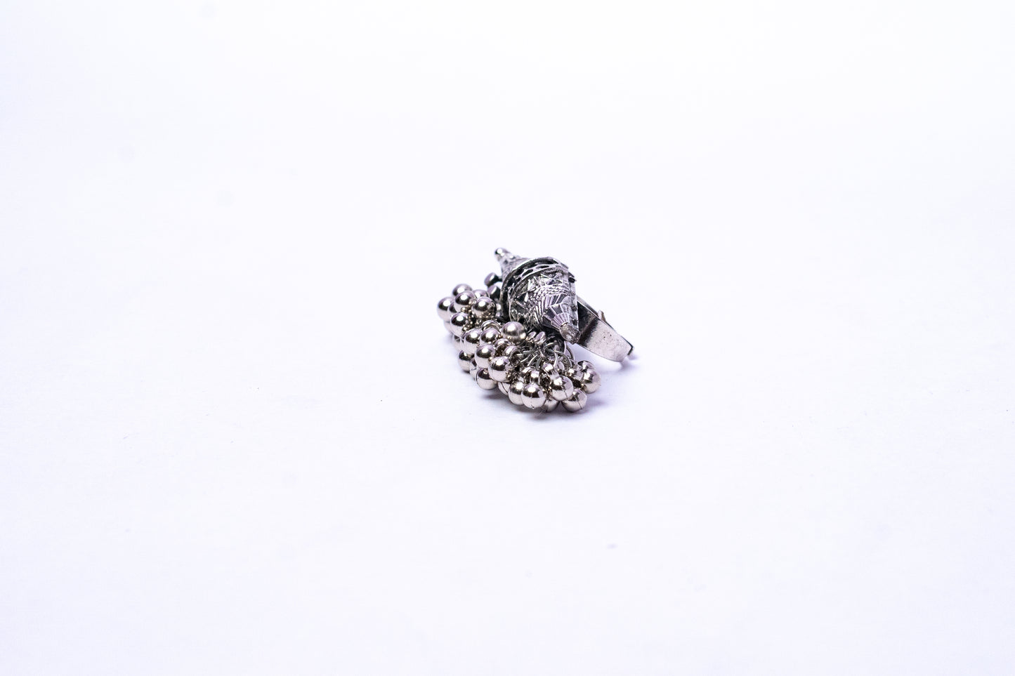 Tribal Oxidised Ghungroo Ring