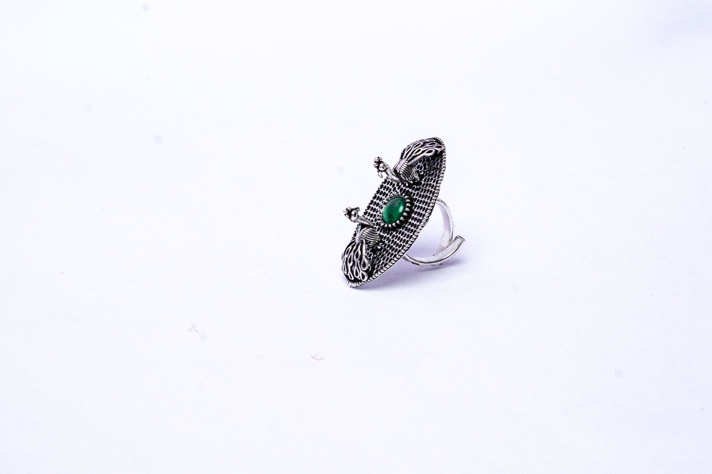 Peacock Oxidised Antique - adjustable Ring