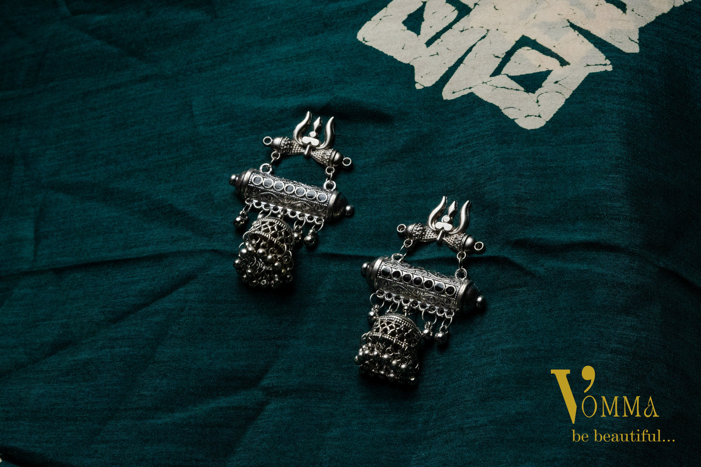 Vomma Trishul inspired Jhumka with Ghungroo