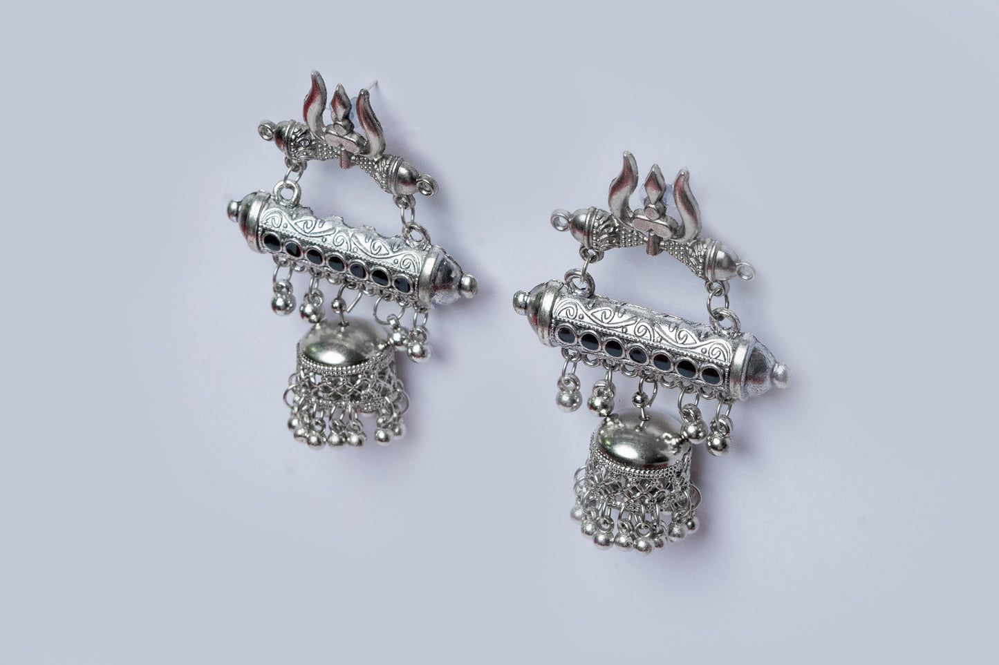 Vomma Trishul inspired Jhumka with Ghungroo
