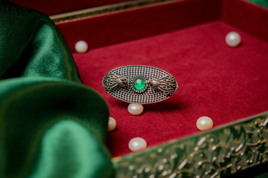 Peacock Oxidised Antique - adjustable Ring