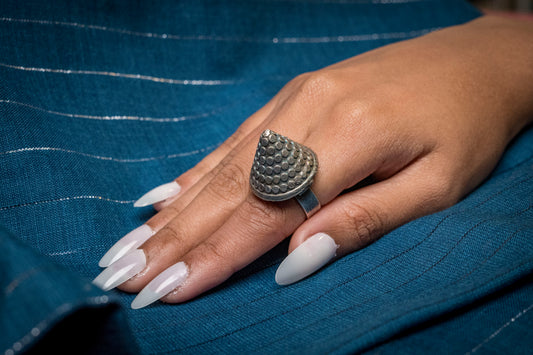 Carved Cone Ring