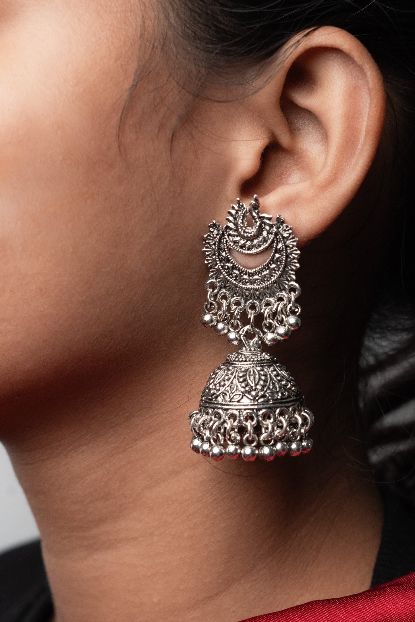 Vomma jhumkis with ghungroos