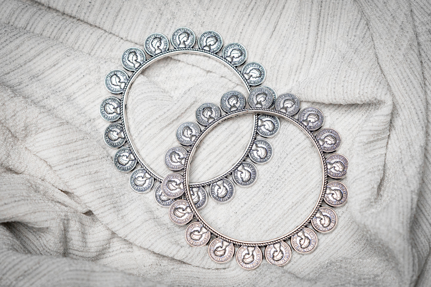 Oxidised Thin Bangles -set of 2